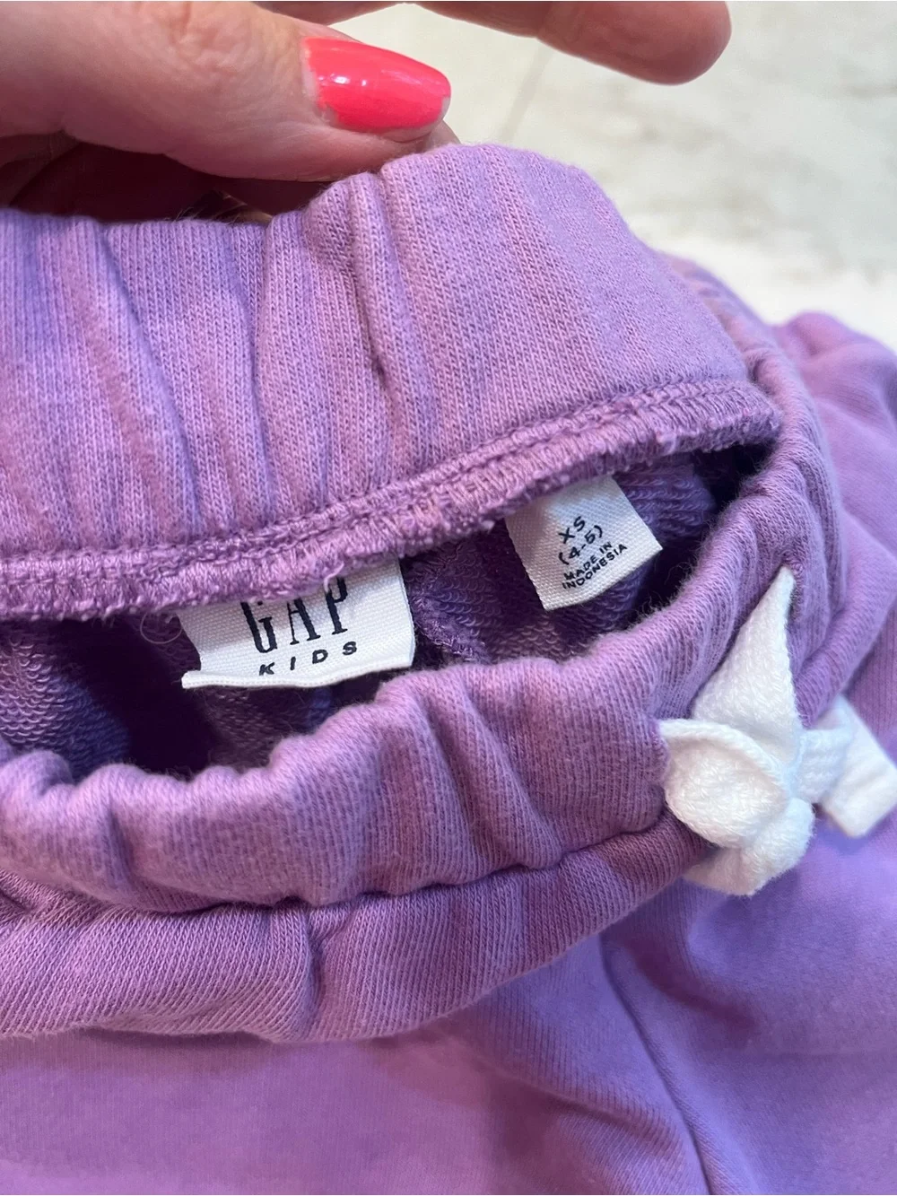 GAP Kids sweat shorts XS (4-5) purple